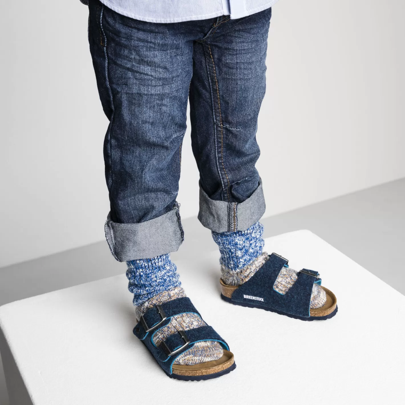 Birkenstock Slub Block Kids-Kinderen Sokken